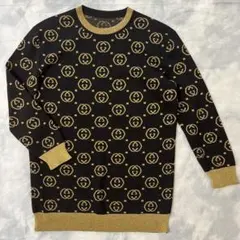 GUCCI GGロゴ 千鳥格子柄 半袖ニット - メルカリ