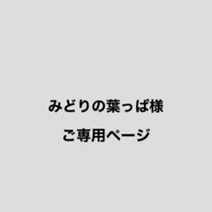 みどりの葉っぱ様ご専用ページ