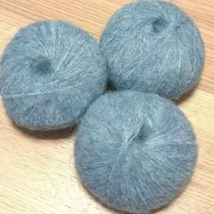 ウールモヘア ブルーグリーン 3玉セット まとめ売り 海外