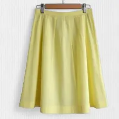 BURBERRYブルーレーベル フレアスカート 黄色38 春 綿100 美品