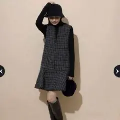 【極美品】Apuweiserriche ツイード　ペプラムジャンスカ　ワンピース