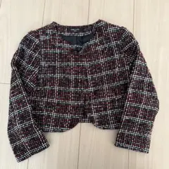 美品COMME CA ISM◆120cm ツイードジャケット