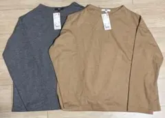 【タグ付き】UNIQLO XL ウールブレンドプルオーバー 2枚セット
