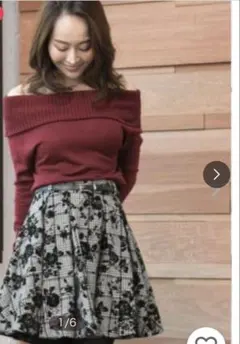 花柄スカート 膝丈イング