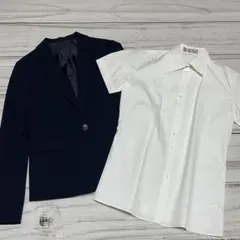 GU ウォッシャブルテーラードジャケット 半袖シャツ 2点セット