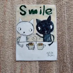 新品 猫 smile 伊織 タオルハンカチ