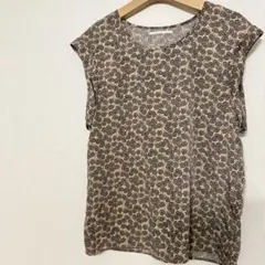 URBAN RESEARCH 花柄ブラウン ノースリーブ フリーサイズ