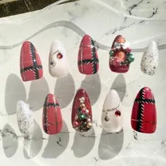 クリスマスデザイン ネイルチップ