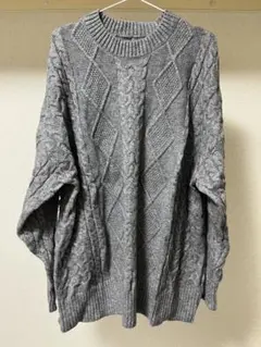 グレー ニットワンピースFサイズ