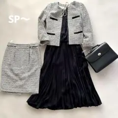 【美品】UNTITLED ツイードジャケット スカート&ワンピース3点セット　S