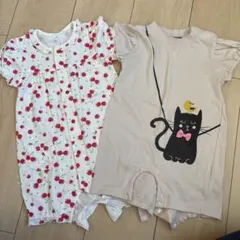 女の子　ロンパース２点　夏用　８０サイズ
