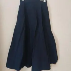 UNIQLO シアサッカー スカート ネイビー　S