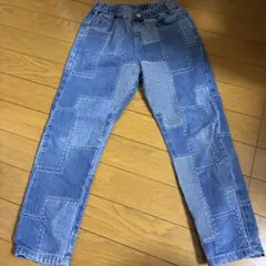 SHEIN パッチワークデニム ロングパンツ 7Y