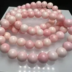 天然 クイーンコンクシェル 貝殻 8mm 1連分 ブレスレット2本セット