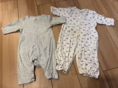 プチバトー petit Bateau 3m 60cm 半袖カバーオール2枚セットのサムネイル