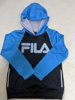 FILA フード付きパーカー Sサイズ 青/黒