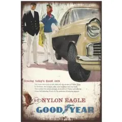 新品 ブリキ看板 GOODYEAR グッドイヤー レトロ 広告 ビンテージ