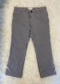 【新品・未使用】NOLLEY’S ギンガムチェック レースアップクロップドパンツのサムネイル