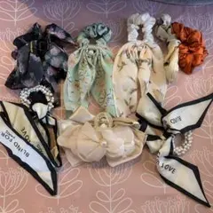 ヘアクリップ 2way 大きめ シュシュ ヘアゴム おまけ付き