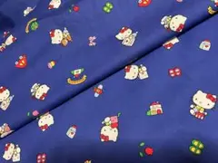ハローキティ 青色　生地ハギレ
