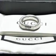 GUCCI グッチ　ロゴ　リング　指輪　9号　シルバー　925 ユニセックスのサムネイル
