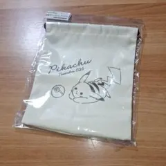 底マチ付き巾着袋　ポケモン　ピカチュウ