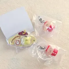 サンリオ　ポムポムプリン　食玩　パッケージチャーム　めじるしアクセサリー　いちご