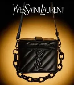 イヴ・サンローラン YSL バニティバッグ ショルダー ブラック