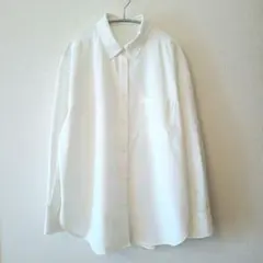 GU ジーユー　オーバーサイズシャツ　ホワイト　L