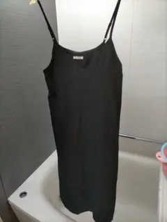 ブラック キャミワンピース ロング L