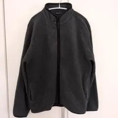 90s OLD UNIQLO ジップアップ フリース グレー L　Y2K