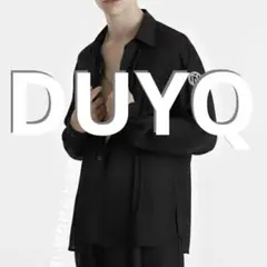 ⚪️DUYQ メンズ 022 ボイル生地 ダンス用シャツ 黒