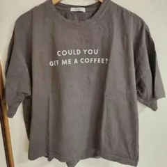 グレー 半袖 Tシャツ メッセージプリント
