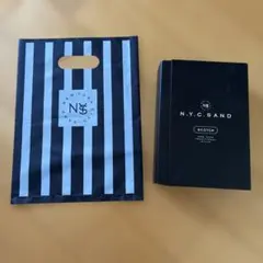 確認用N.Y.C. SAND ショップ袋３枚＆ビニール袋2枚セット ニューヨークキャラメルサンド ショッパー 紙袋3枚 ビニール袋2枚