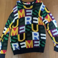 Supreme カラフルロゴニットセーター S