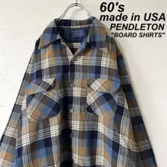 USA製 古着 60's ペンドルトン ボードシャツ オープンカラーシャツ