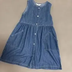 h&m デニム　ワンピース　ジャンパースカート