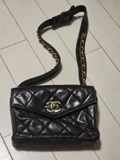 CHANEL / マトラッセ ウエストポーチ ココマーク チェーンベルト