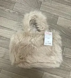【新品】ファーハンドバッグ　ベージュ　しまむら