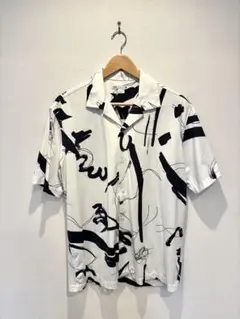 M様専用　ZARA 抽象デザイン 半袖シャツ/ Lサイズ