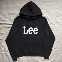 【USA製】90s Lee ロゴ パーカー ブラック ラグラン アメリカ製