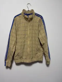 adidas トラックジャケット チェック柄 ベージュ