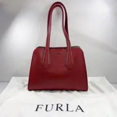【美品】FURLA フルラ　ディレッタ　トートバッグ　ボルドー　レッド