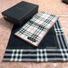 BURBERRY ハンカチセット　ノバチェック　ロゴ刺繍　ホースマーク織り込模様