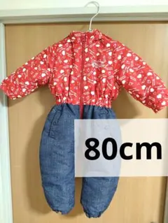 80cm大きめ　子共用　スキー　ウィンタースポーツウェア 赤　ビンザード