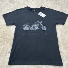 新品　グレー バイクプリント 半袖Tシャツ 150サイズ　綿　100%