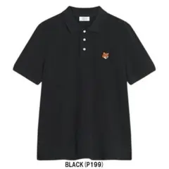 Maison Kitsune 半袖ポロシャツ フォックスヘッド BK Mのサムネイル