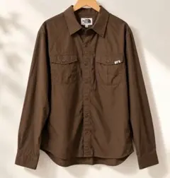 新品タグ付 THE NORTH FACE 韓国限定 長袖シャツ ブラウン L