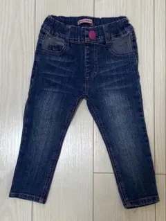 Boomy Roomy デニムパンツ ピンクステッチ