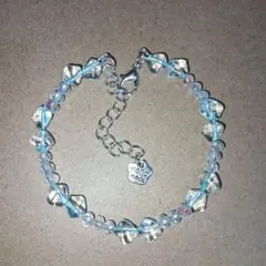 ハンドメイド　ブレスレット　水色 クリアNo.3(他の商品と同封で100円)
